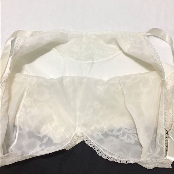 Vanity Fair Vintage Slip Dress White And Black Full Slip Dress Size Small 34 - Picture 9 of 14